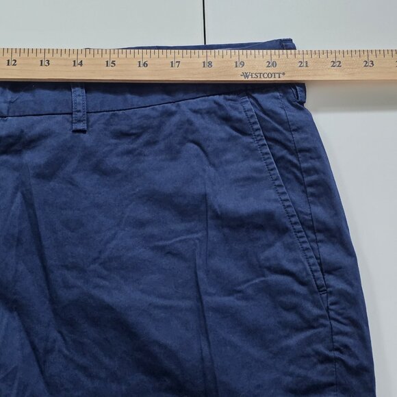 Polo Ralph Lauren Chino Shorts Mens 42 Navy Pockets Zip Cotton Classic Fit 9" - Picture 5 of 16